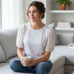 Love & Lace Chic Ivory Blouse